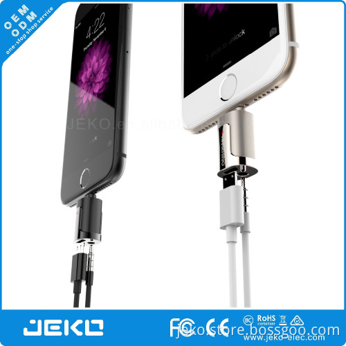 Mini 3.5mm audio and micro usb charging mobile adapter for iphone 7